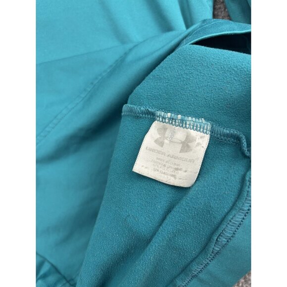 Under Armour Hoodie Womens Small Teal ColdGear Pullover Thumbholes Athletic - Picture 6 of 7